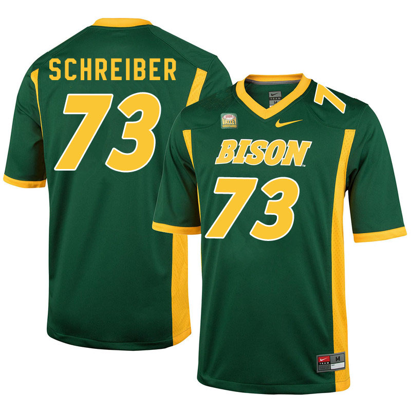 Men #73 Joe Schreiber North Dakota State Bison College Football Jerseys Sale-Green